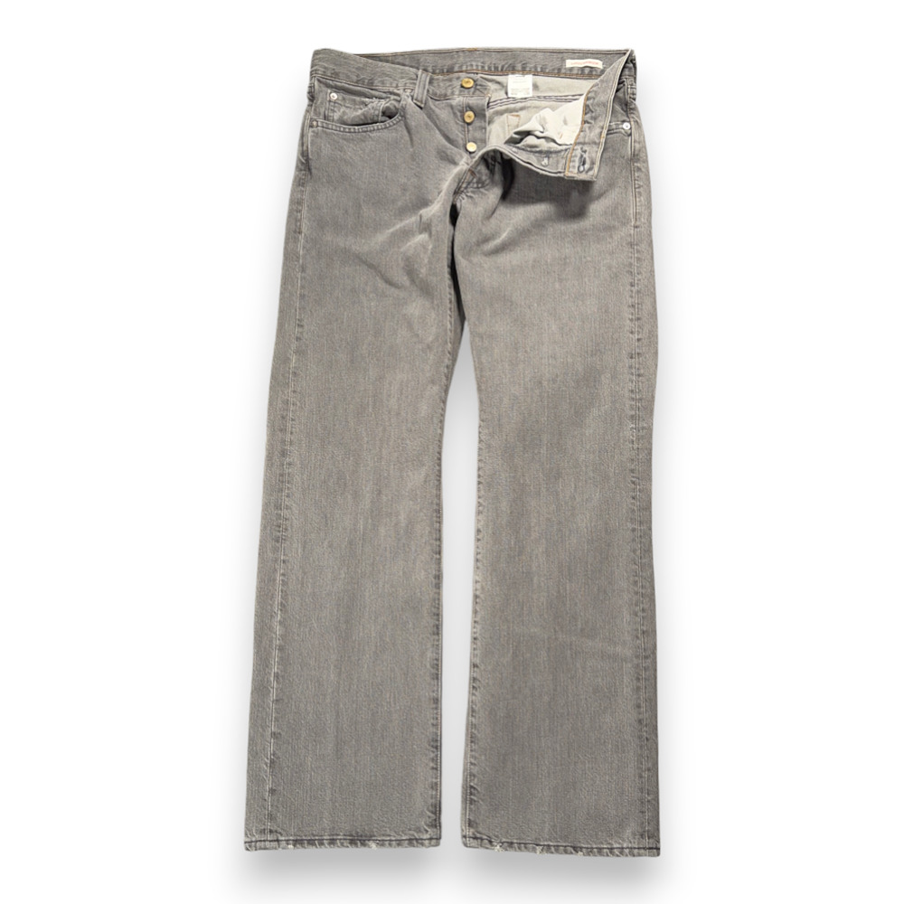 Vintage Levis Premium Jeans Mens 34x30 Gray Hesher Lowrise Straight Leg USA Y2K